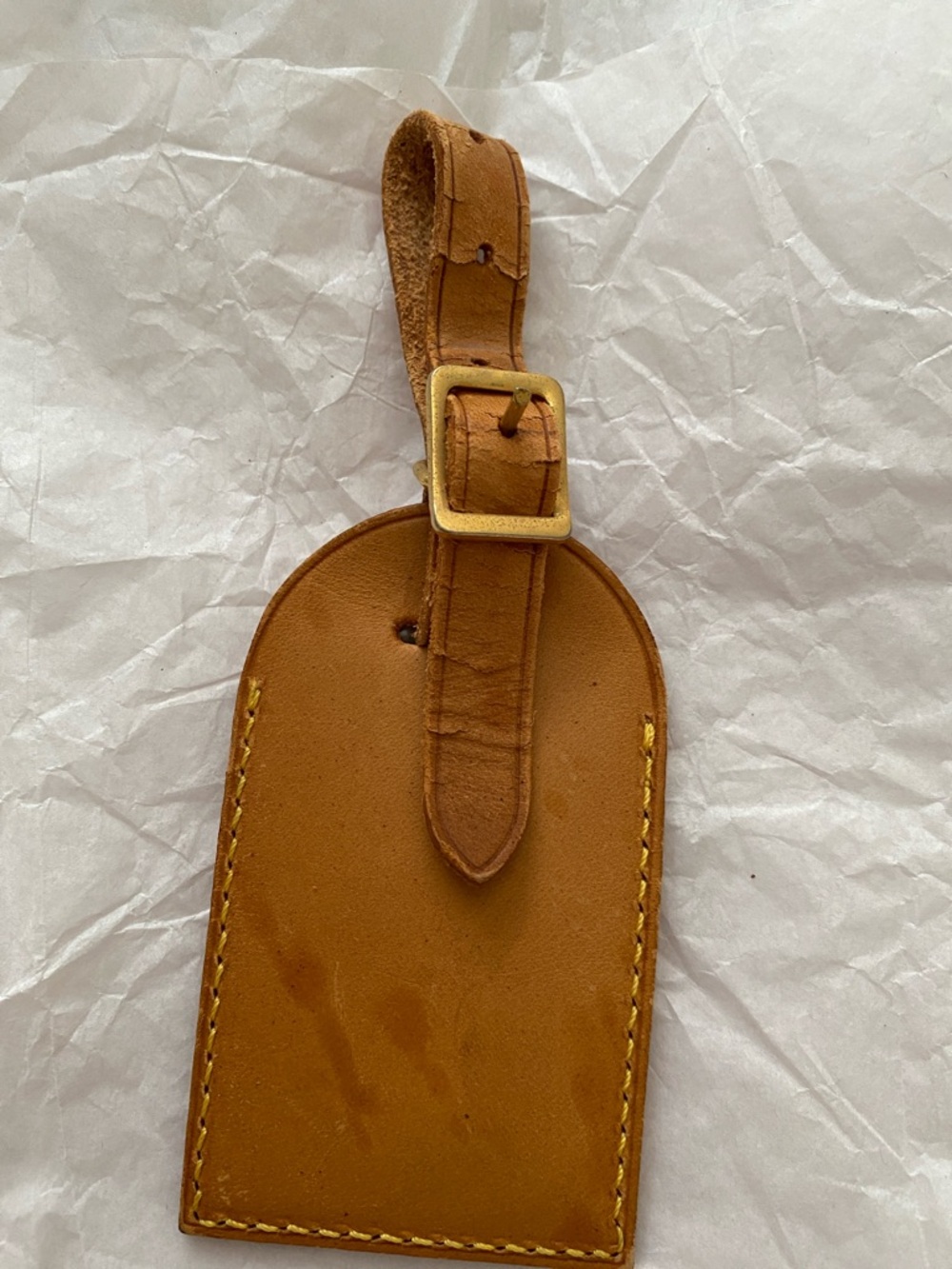 Louis Vuitton Tan Leather Luggage Tag and Poingnt Set #1 - Picture 3 of 5